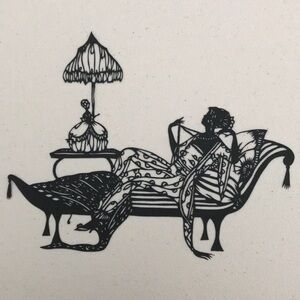 🔥ON SALE🔥Lady 💖 Handmade PaperCut Silhouette Scherenschn…